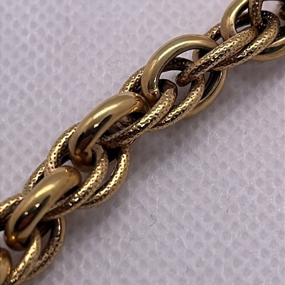 Romanza Italy Chunky Rolo Belcher Chain Gold Tone 18 Inch Necklace - Picture 3 of 11